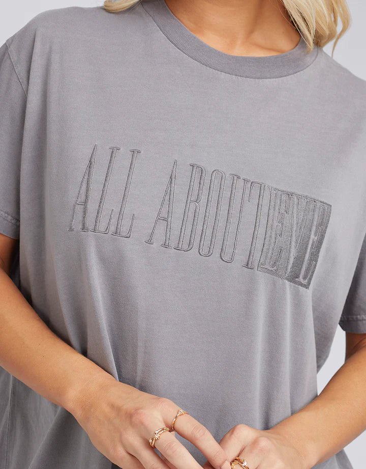 Heritage Tee Dress- Charcoal