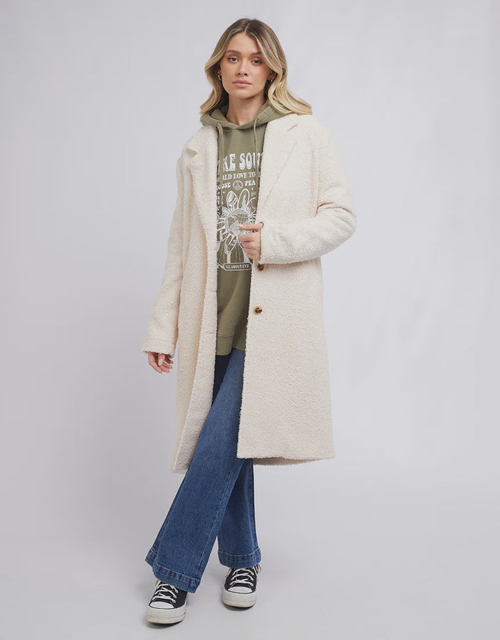 All About Eve Francesca Teddy Coat - Vintage White