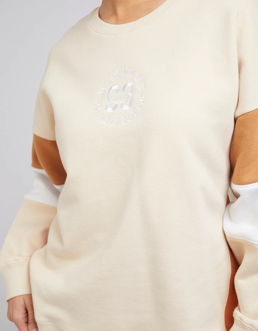 Carter Blocked Crew - Natural