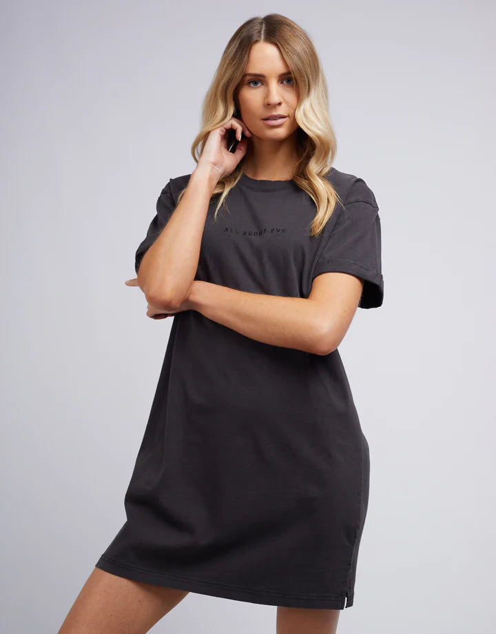 AAE Washed Tee Dress- Washed Black