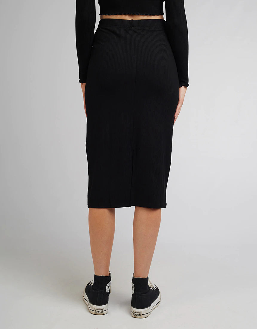 AAE Rib Midi Skirt - Black