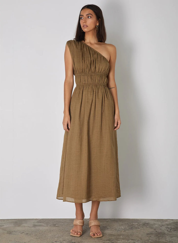 Demi Midi Dress- Moss