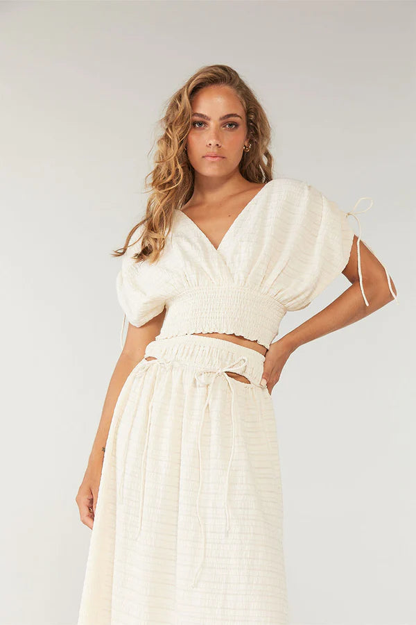 Lucid Reversible Crop - Porcelain