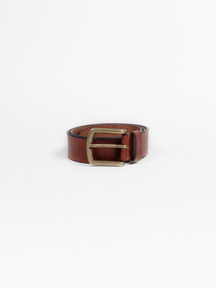 Wide Leather Belt- Tan