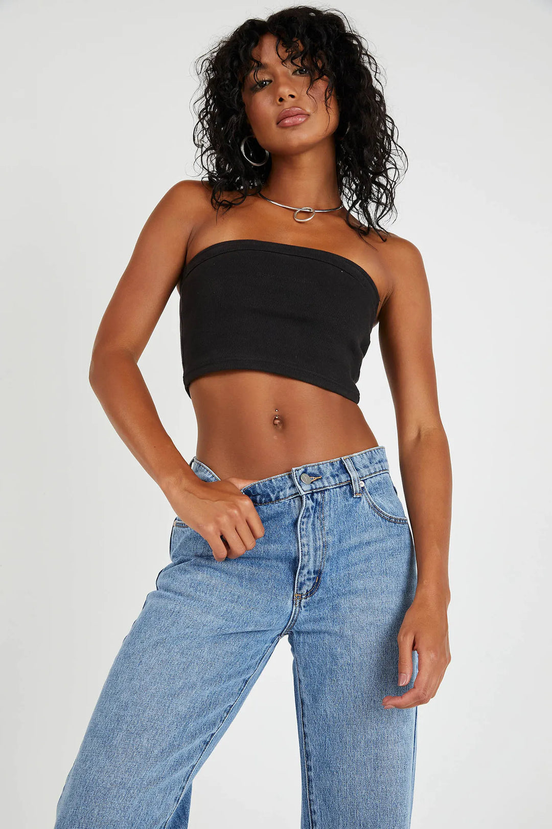 Abrand A 95 Mid Straight Crop Jean - Scout