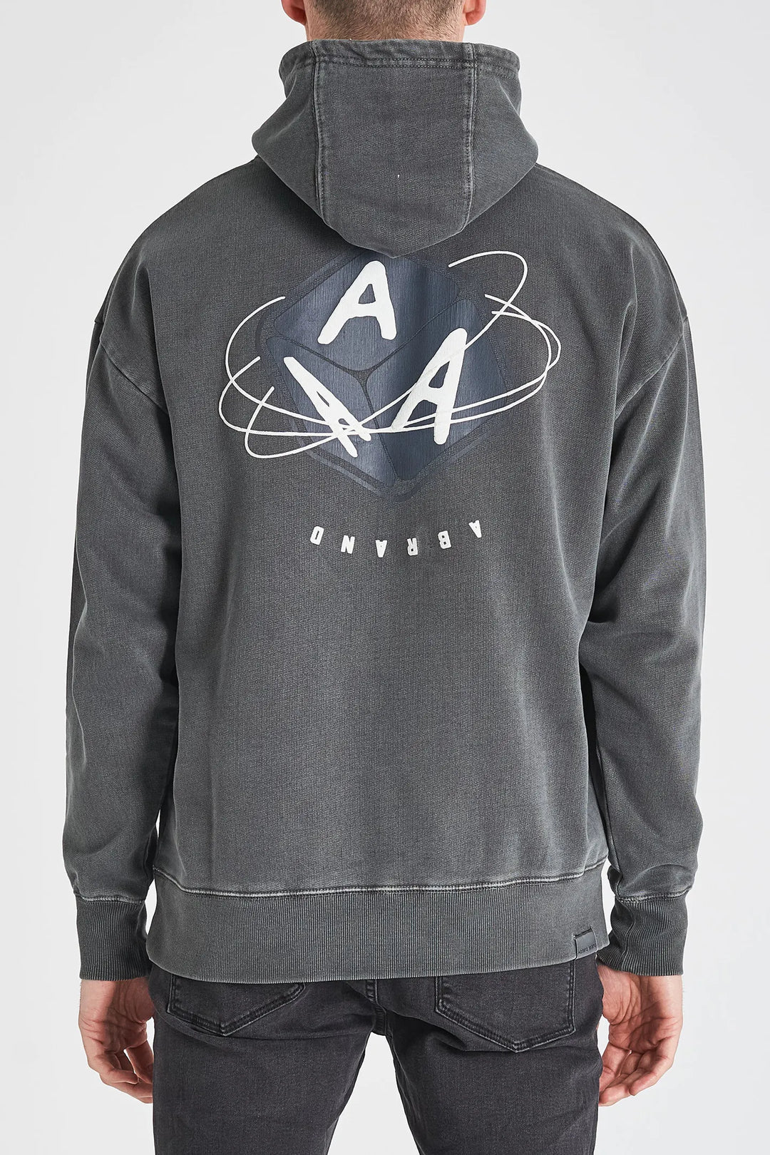 A Relaxed Hoodie- Washed Black