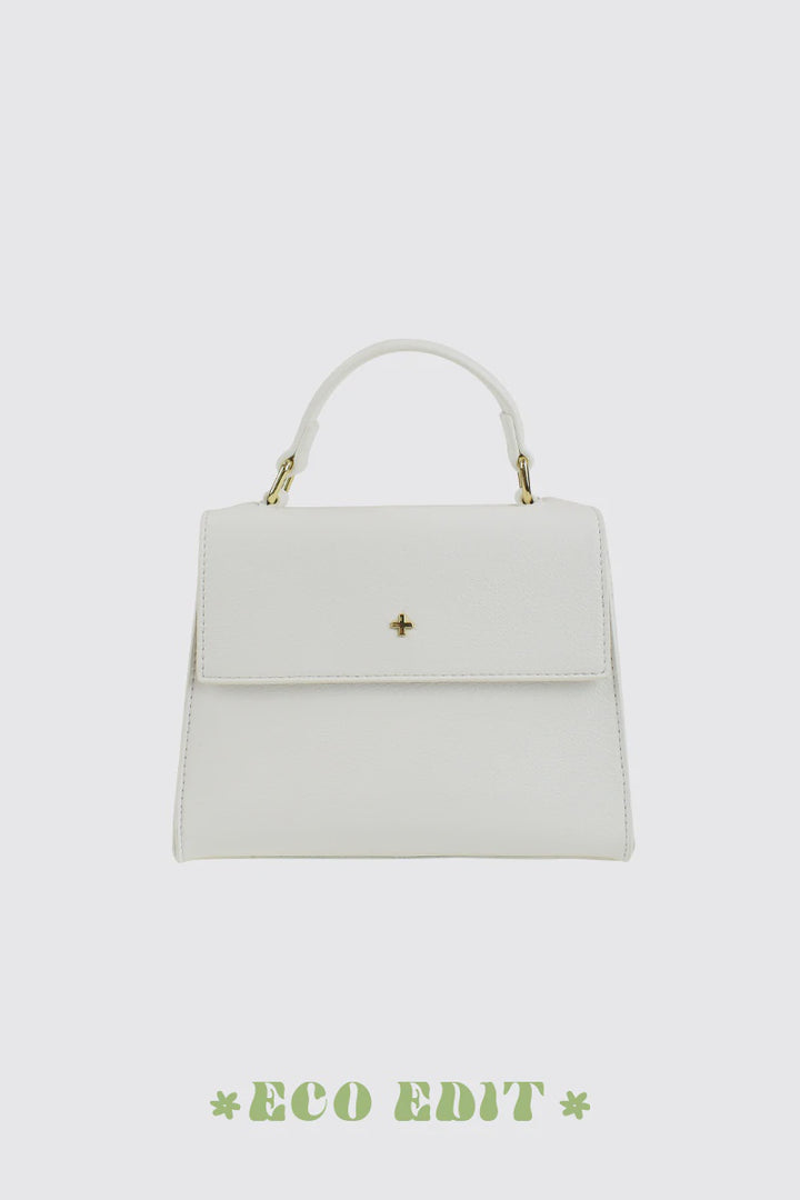 Anaka Top Handle Bag - White Pebble/Gold