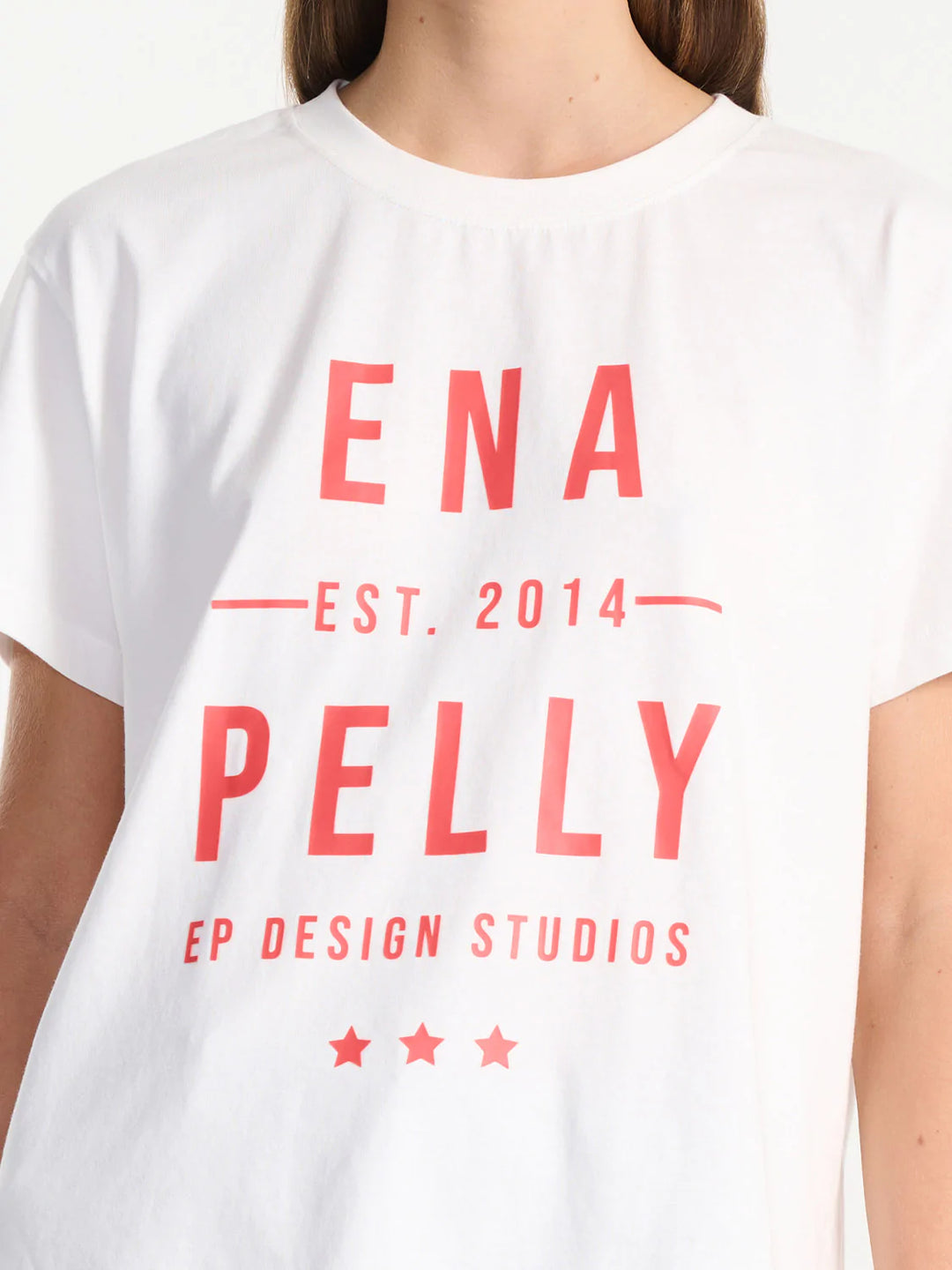 Stacked Text Tee - Vintage White