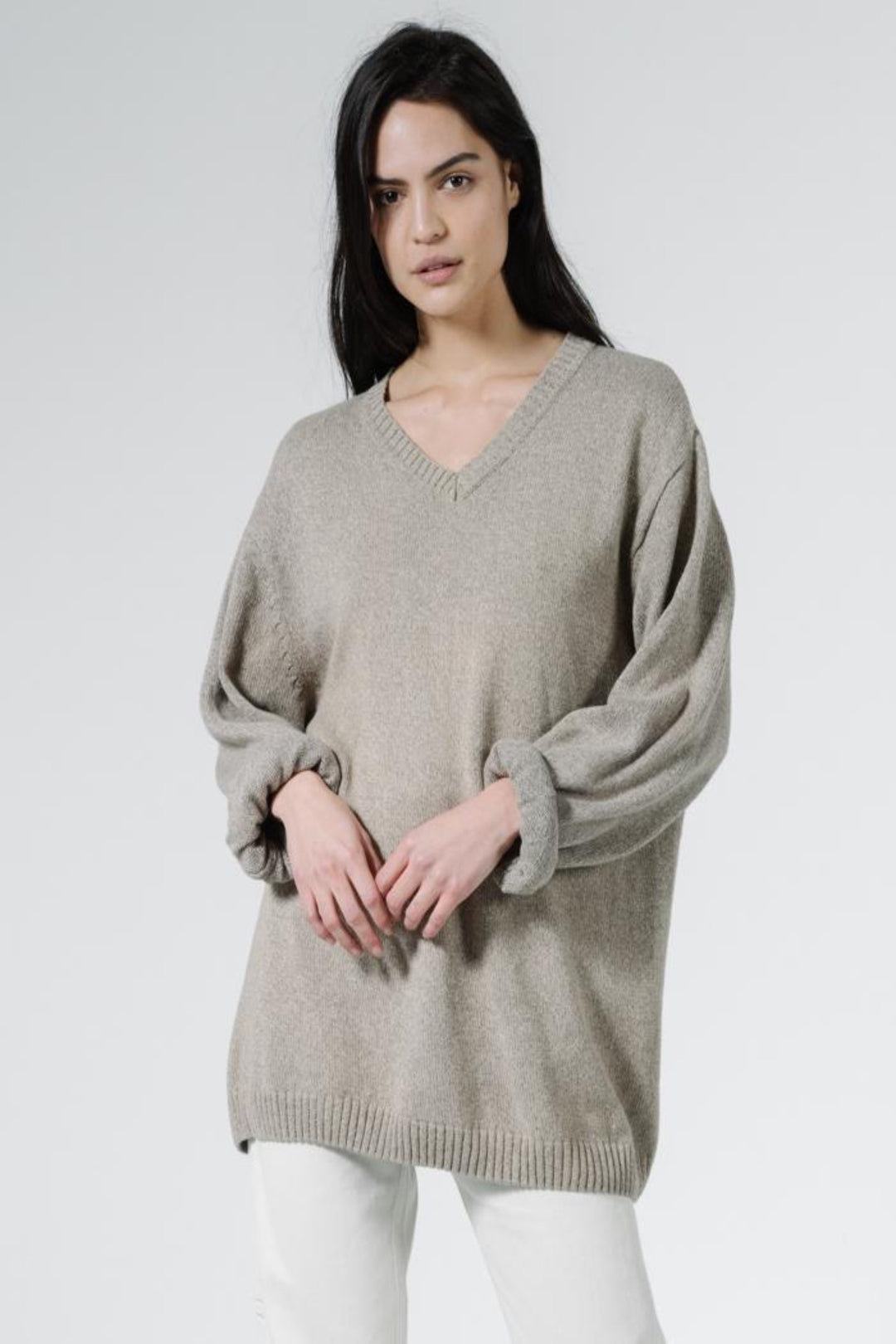 Mellow Slouch Knit- Oat Marle