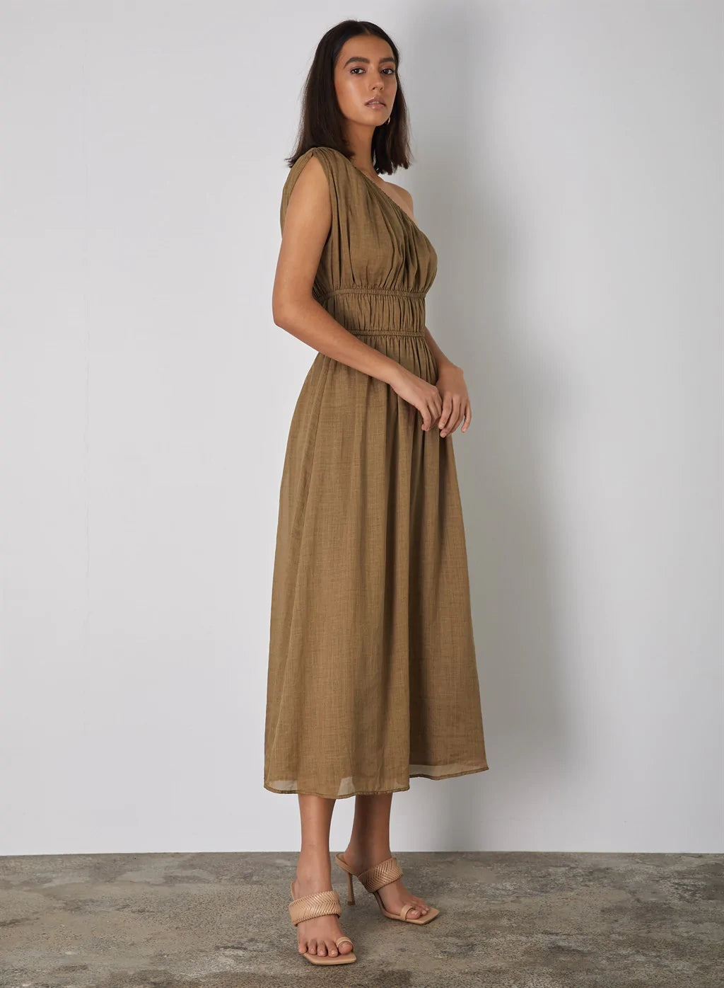 Demi Midi Dress- Moss