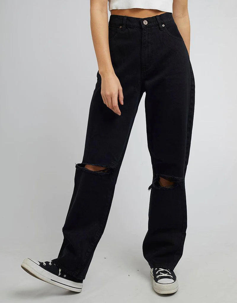 Abrand A Slouch Jean Black Rip - Main Image