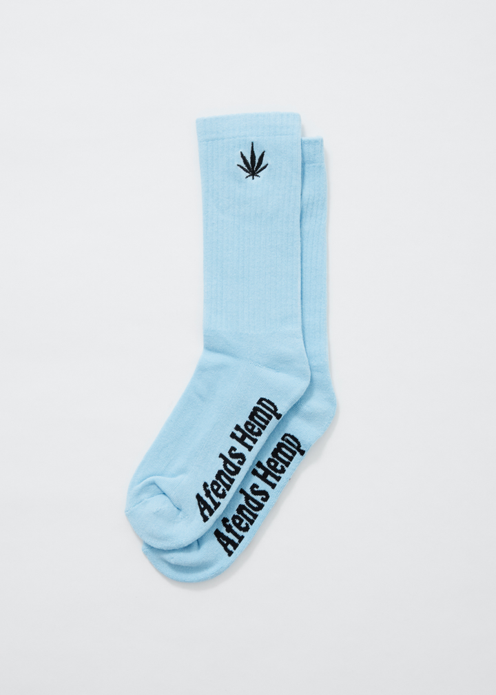 Happy Hemp Socks- Sky Blue