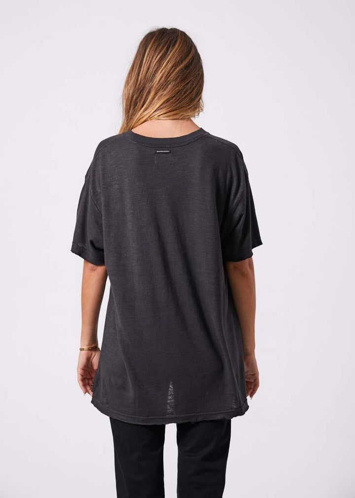 Slay Hemp Oversized Tee - Stone Black