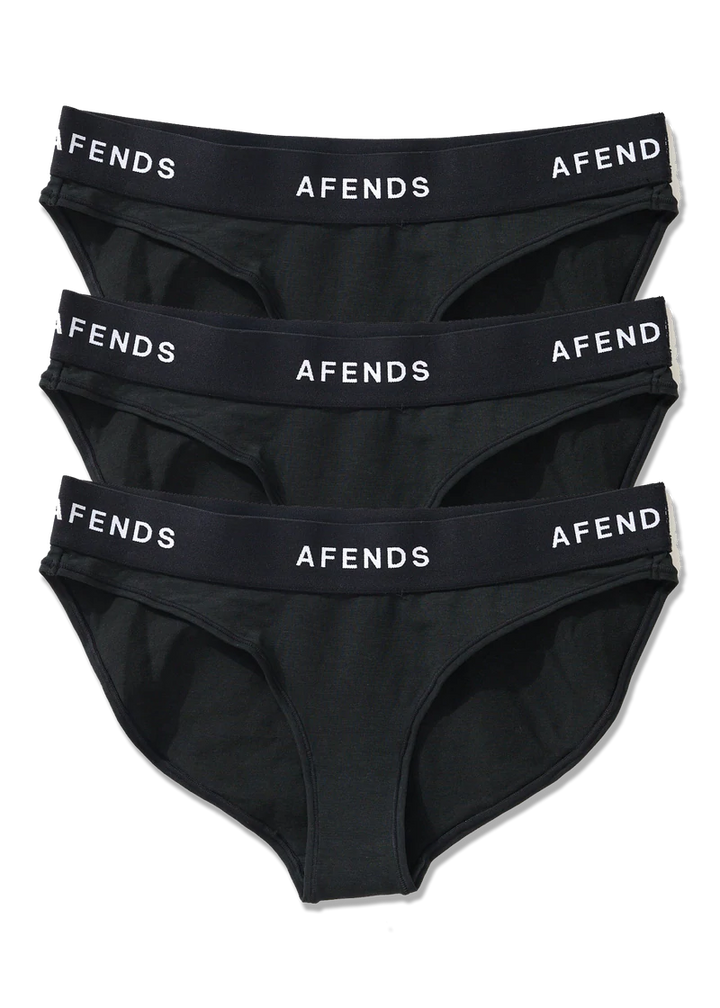 Molly Hemp Elastic Waistband Brief 3pk - Black