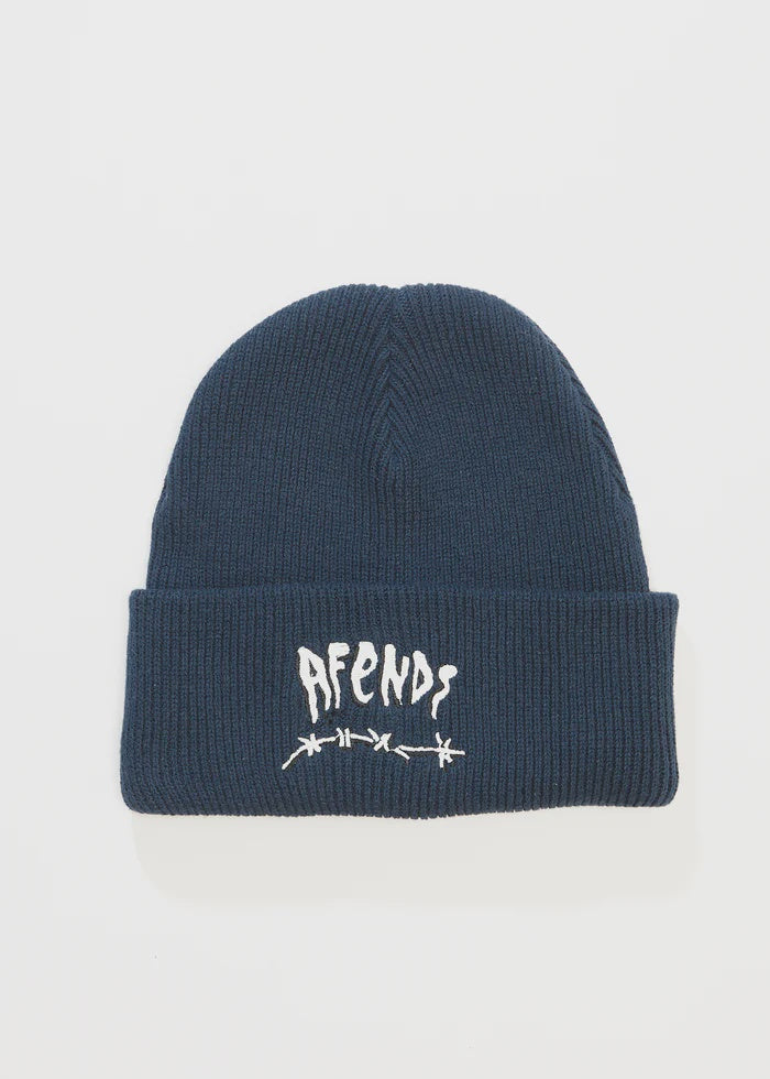 Afends Barbwire Recycled Beanie - Navy
