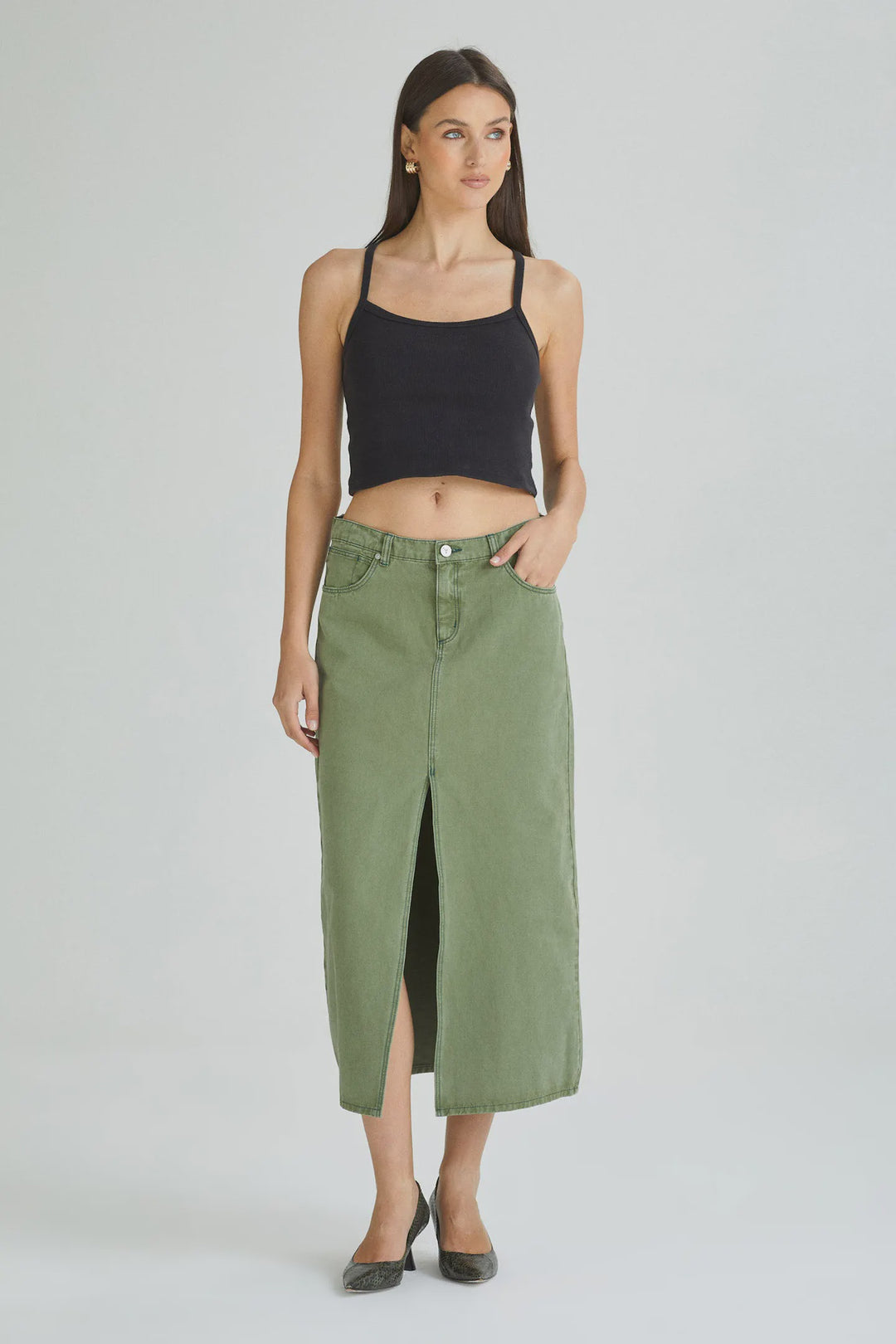 Abrand 99 Low Maxi Skirt - Fade Army