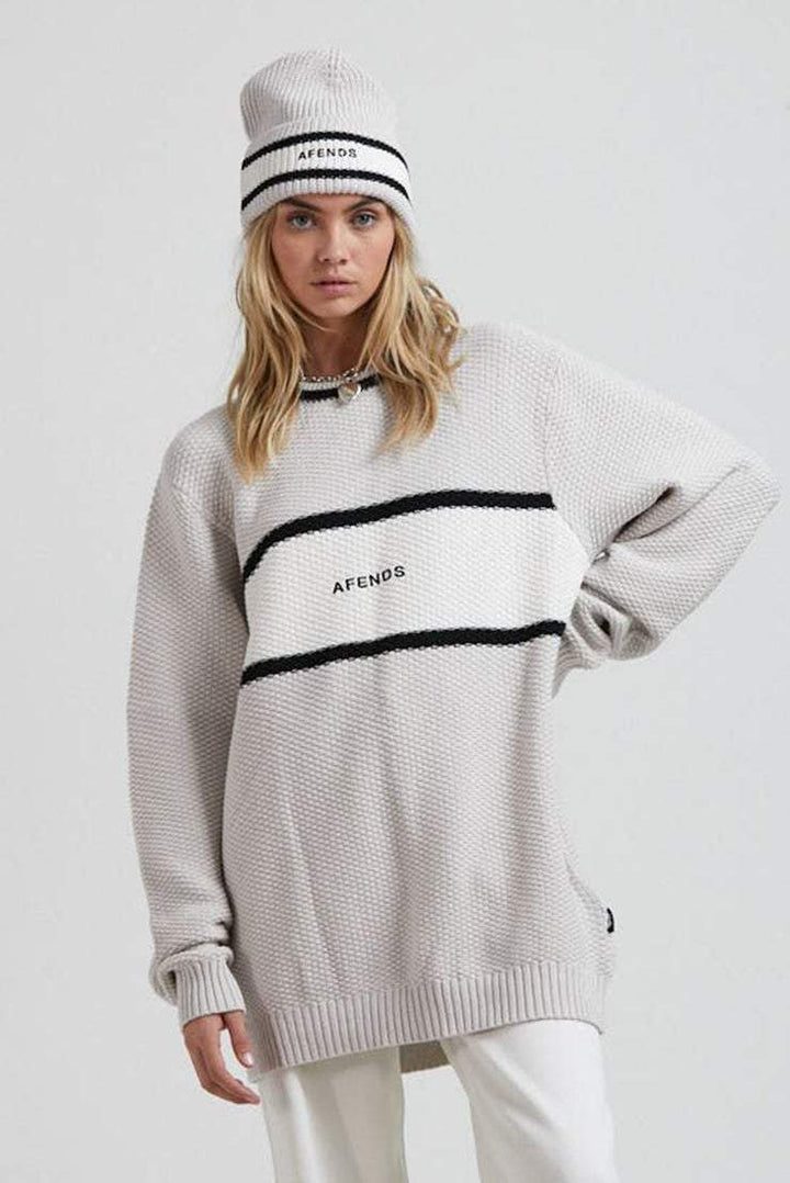 Campbell Unisex Knit Crew- Glacier