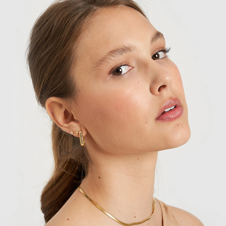 Arms Of Eve Farrah Gold Link Earrings