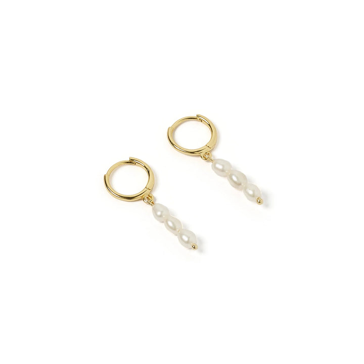 Indiana Gold and Pearl Earrings