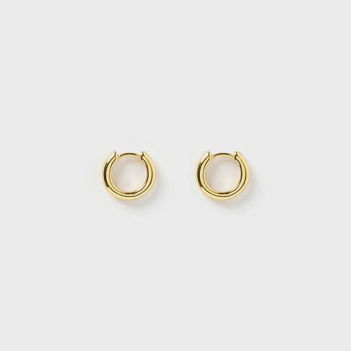 Arms Of Eve Shia Gold Huggie Earrings