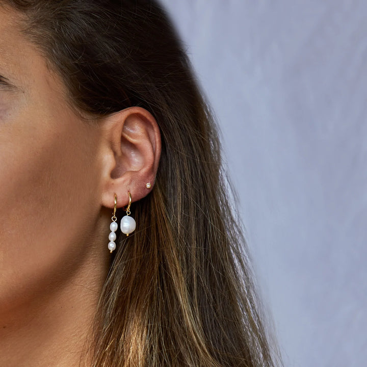 Indiana Gold and Pearl Earrings