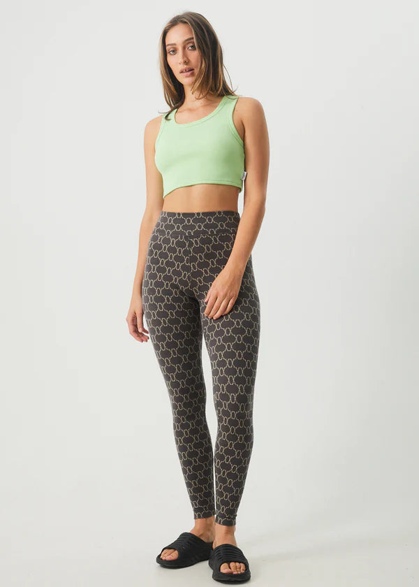 Chloe Hemp Rib Singlet- Lime Green