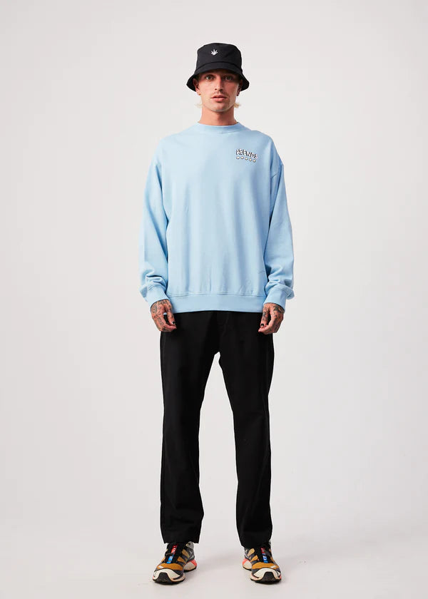 Flowers Recycled Crew Neck - Sky Blue