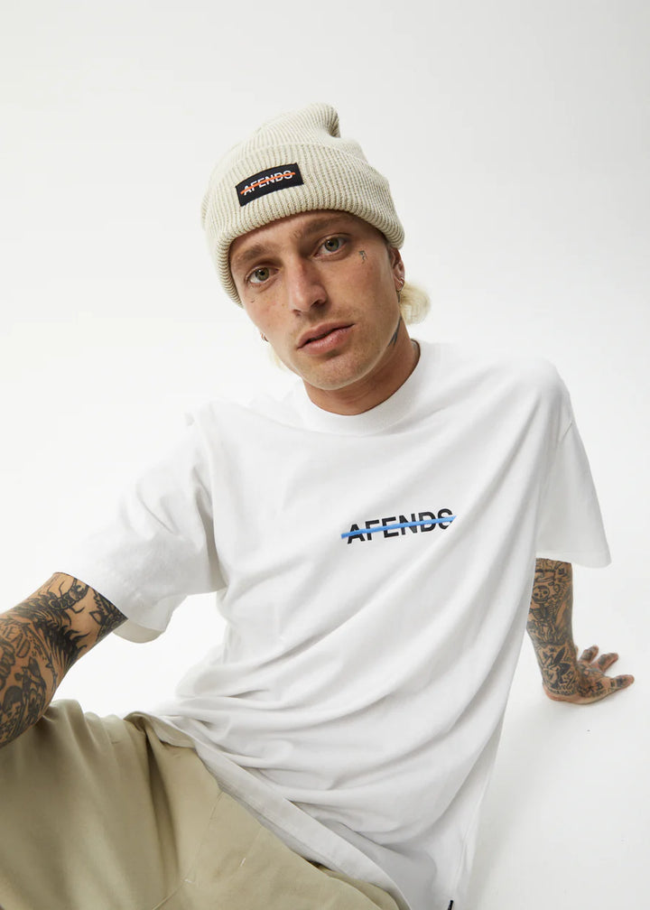 Liquid Retro Logo T-Shirt- White