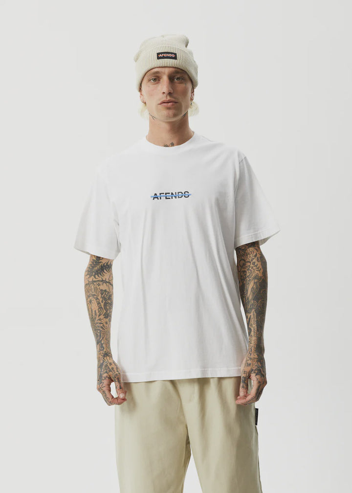 Liquid Retro Logo T-Shirt- White