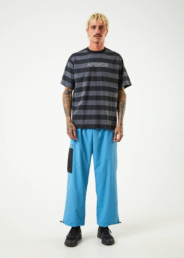 Sideline Recycled Stripe Retro Fit Tee - Black