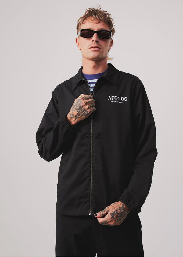 Spaced Recycled Coach Jacket - Black