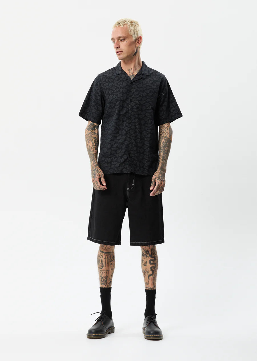 Underworld Cuban Short Sleeve Shirt- Black