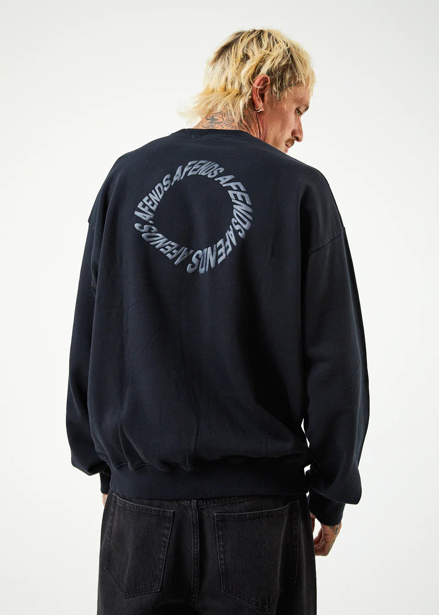 Vortex Recycled Crew Neck Jumper - Black