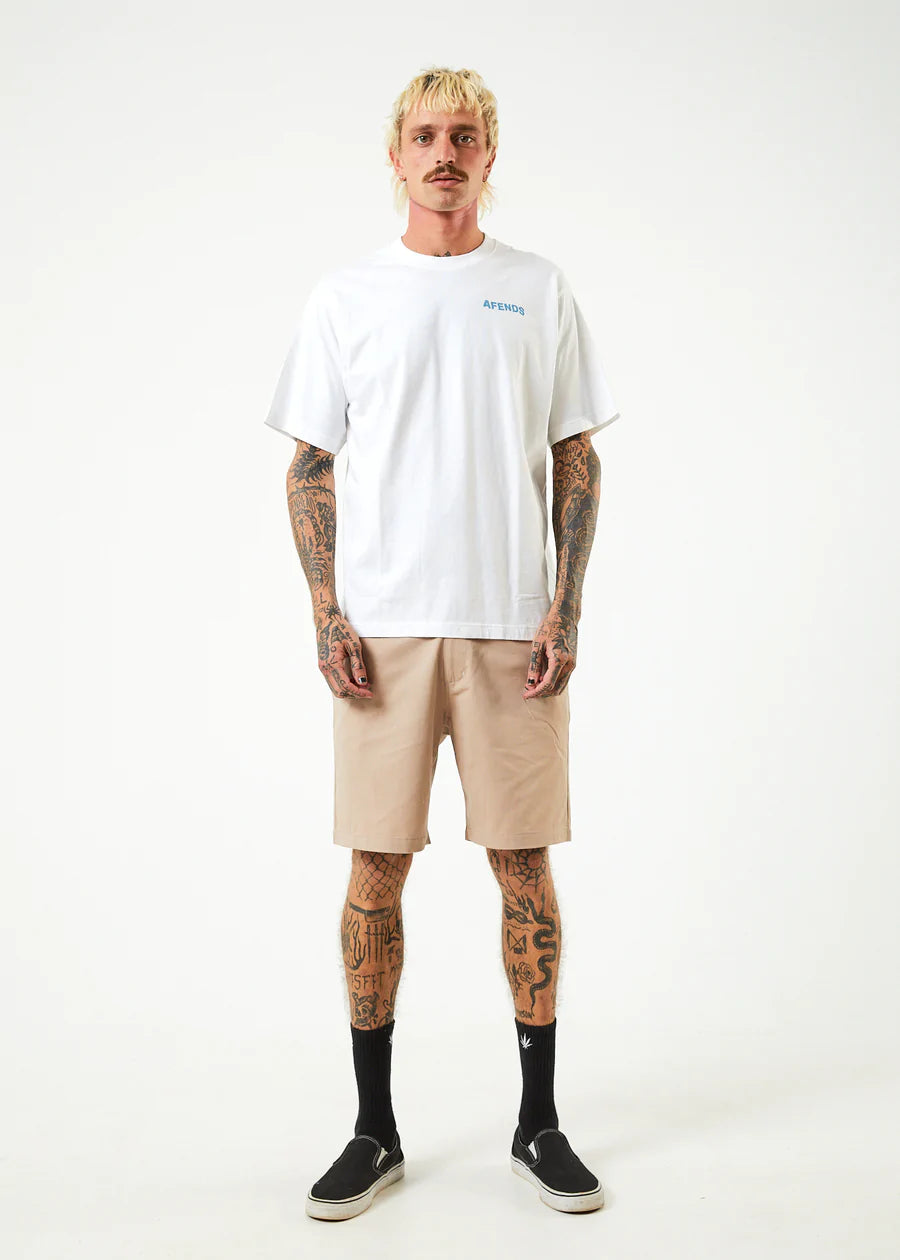 Vortex Recycled Retro Fit Tee-  White
