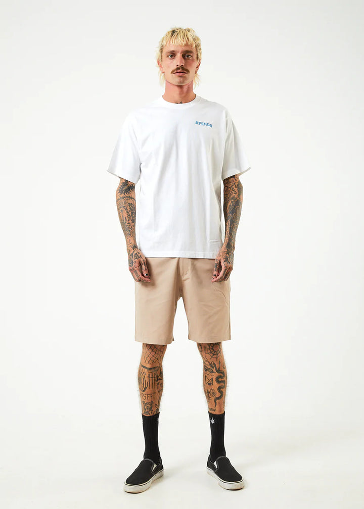 Vortex Recycled Retro Fit Tee-  White