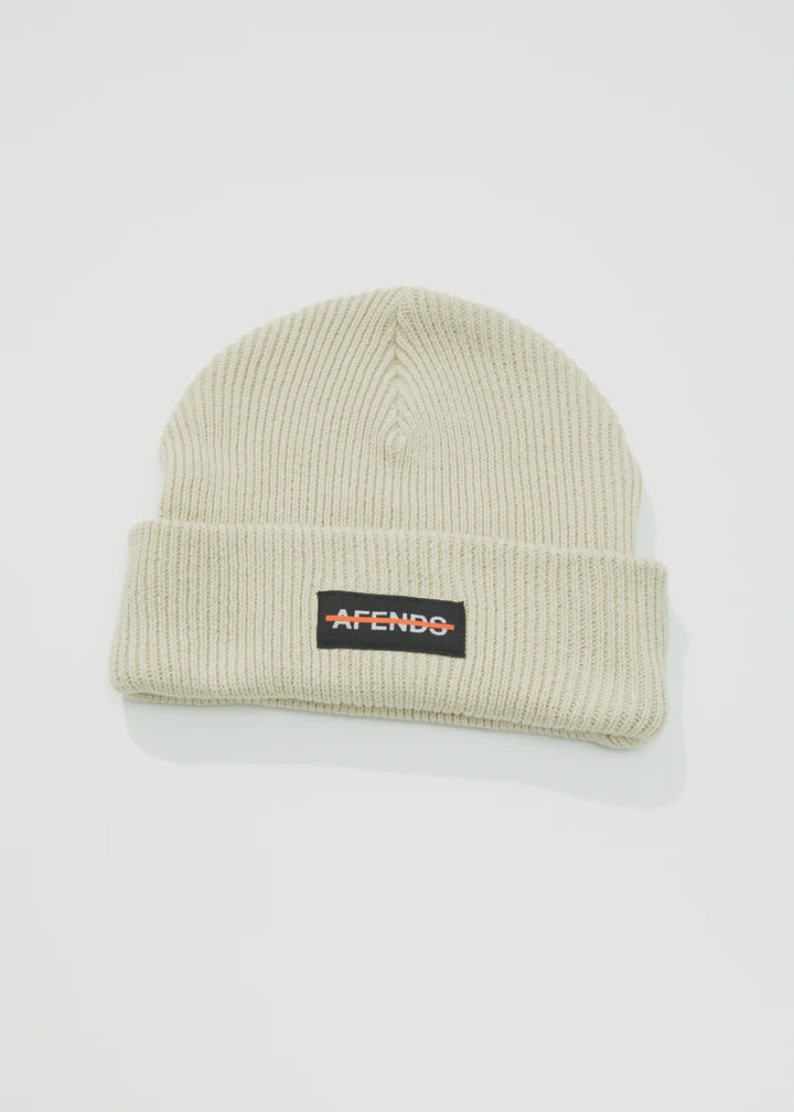 Liquid Recycled Ribbed Beanie - Cement