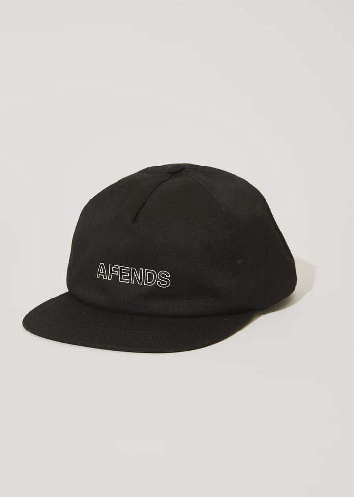 Outline Recycled 5 Panel Cap - Black