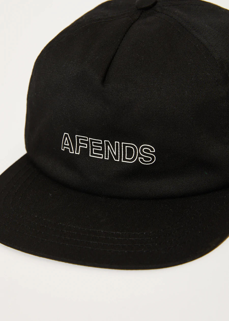 Outline Recycled 5 Panel Cap - Black