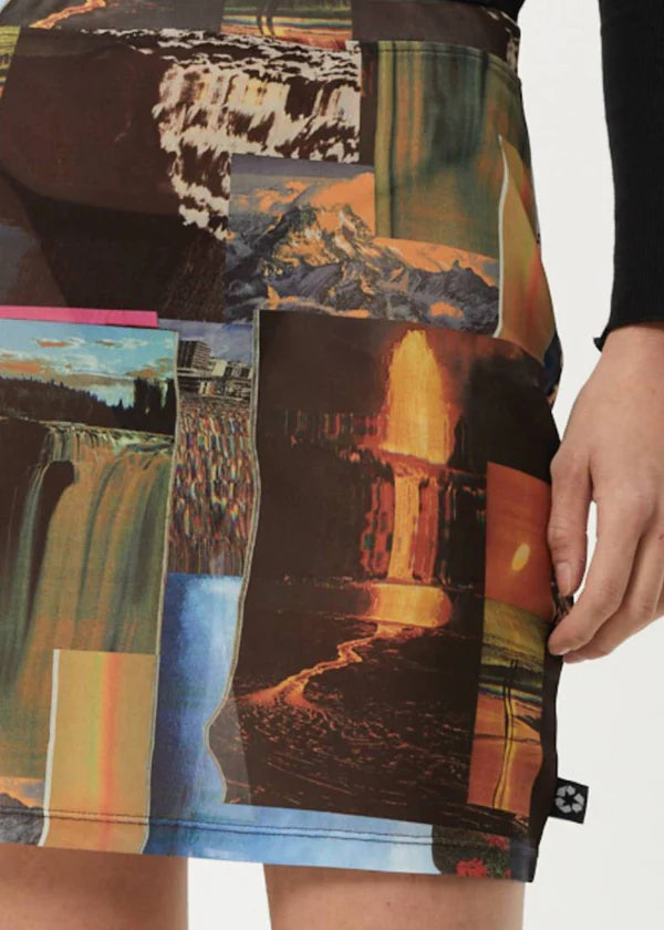 Boulevard Recycled Sheer Mini Skirt - Multi