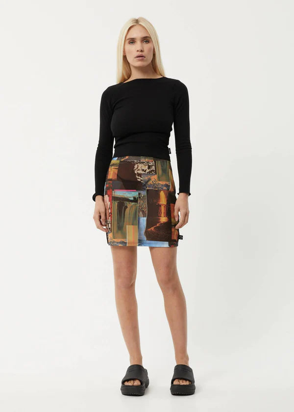 Boulevard Recycled Sheer Mini Skirt - Multi