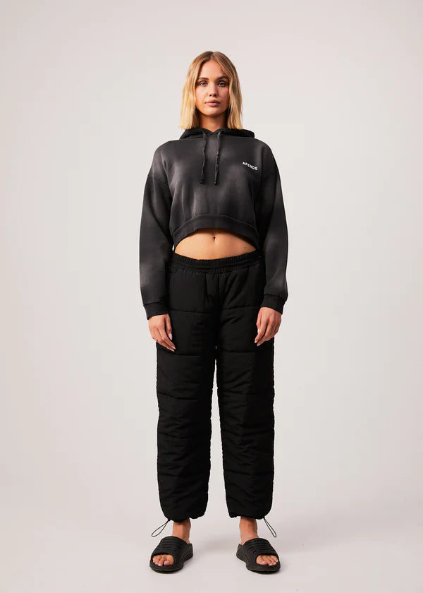 Boundless Recycled Cropped Pull On Hood - Black