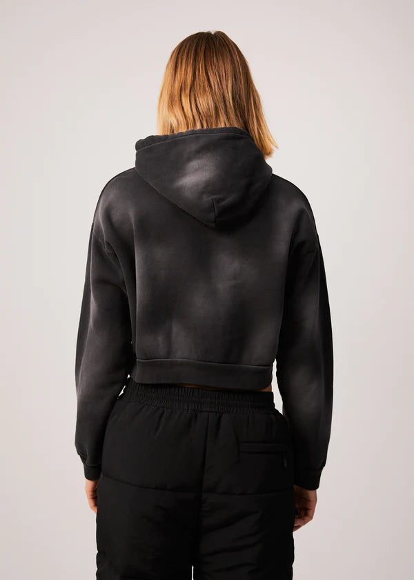 Boundless Recycled Cropped Pull On Hood - Black