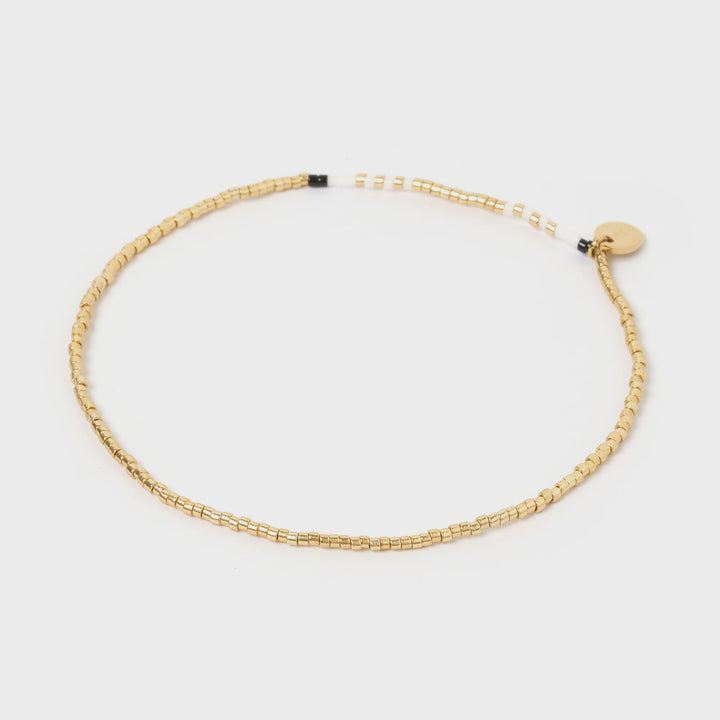 Lottie Gold Class Beaded Anklet