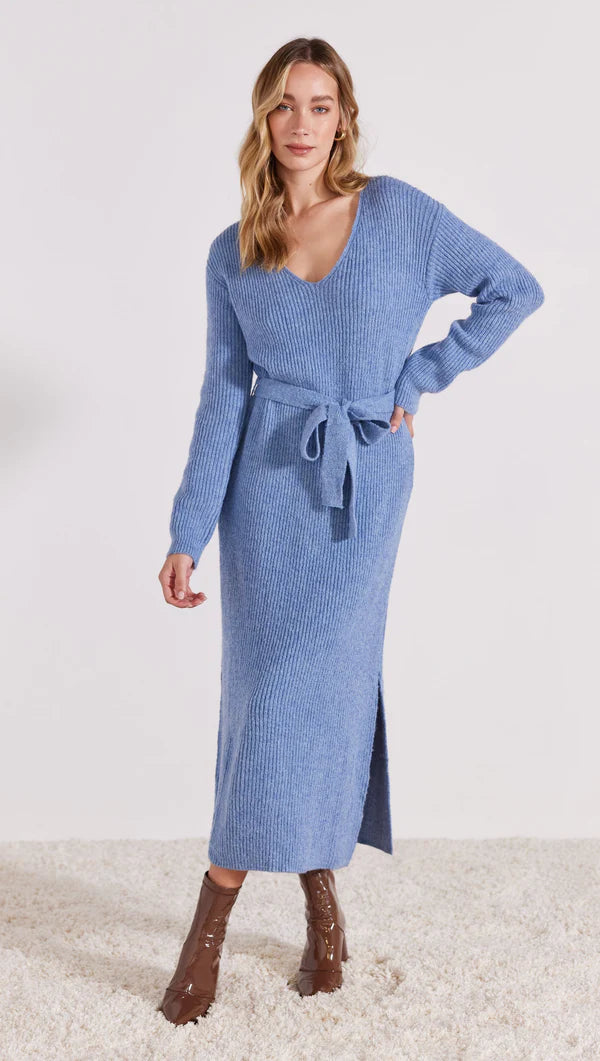 Brixton Knit Midi Dress - Blue