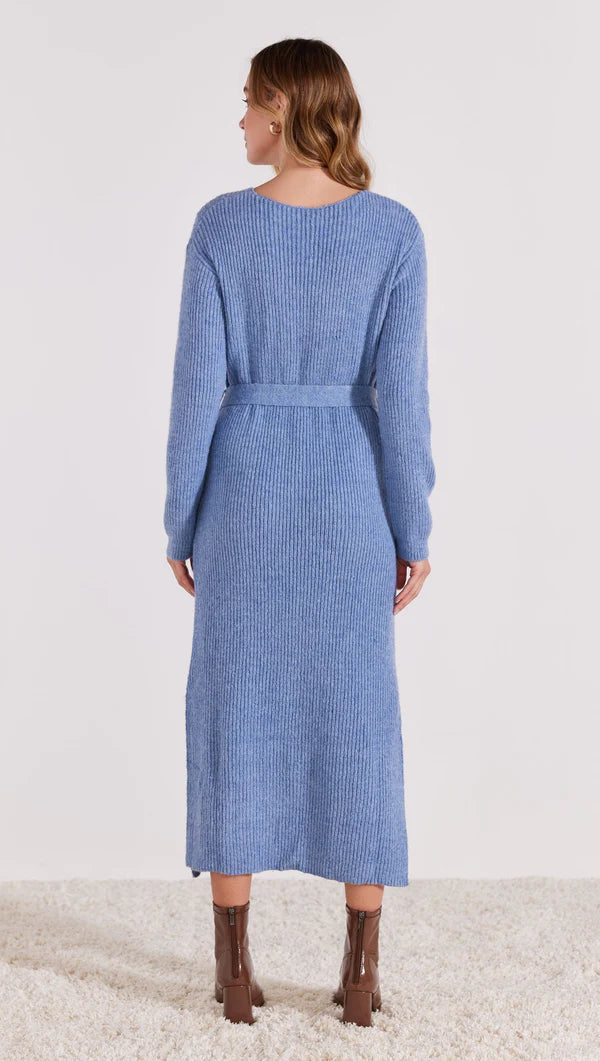Brixton Knit Midi Dress - Blue