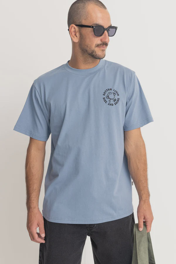 Rhythm Rise & Shine Short Sleeve T-Shirt - Sea Blue