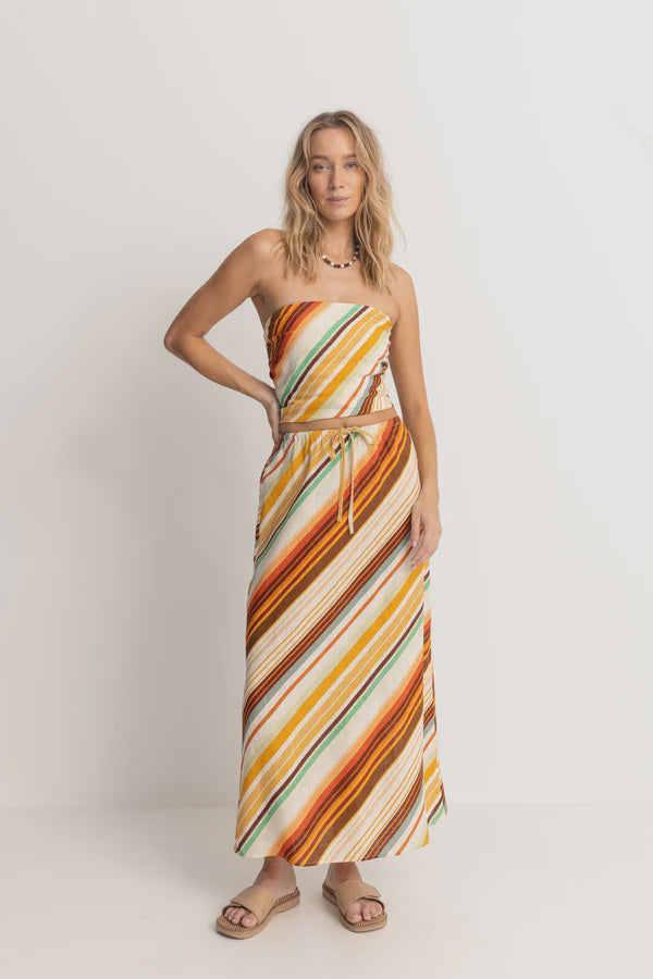 Rhythm Viva Stripe Maxi Skirt - Natural