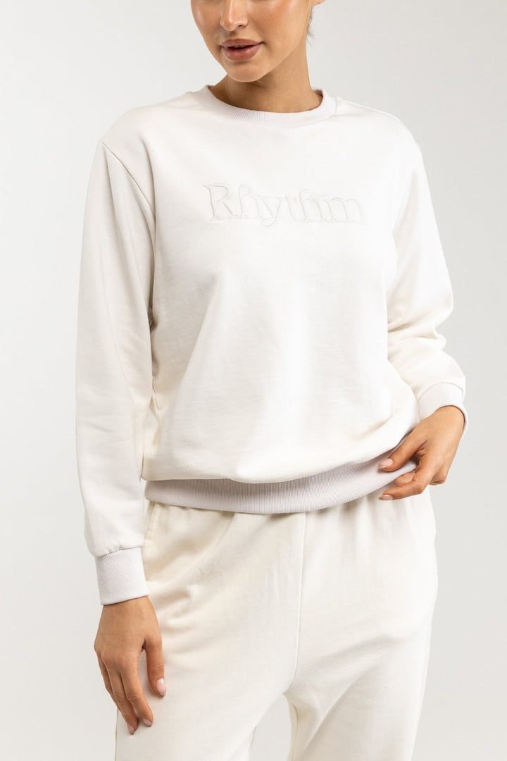 Riki Overdye Fleece Crew - Off White
