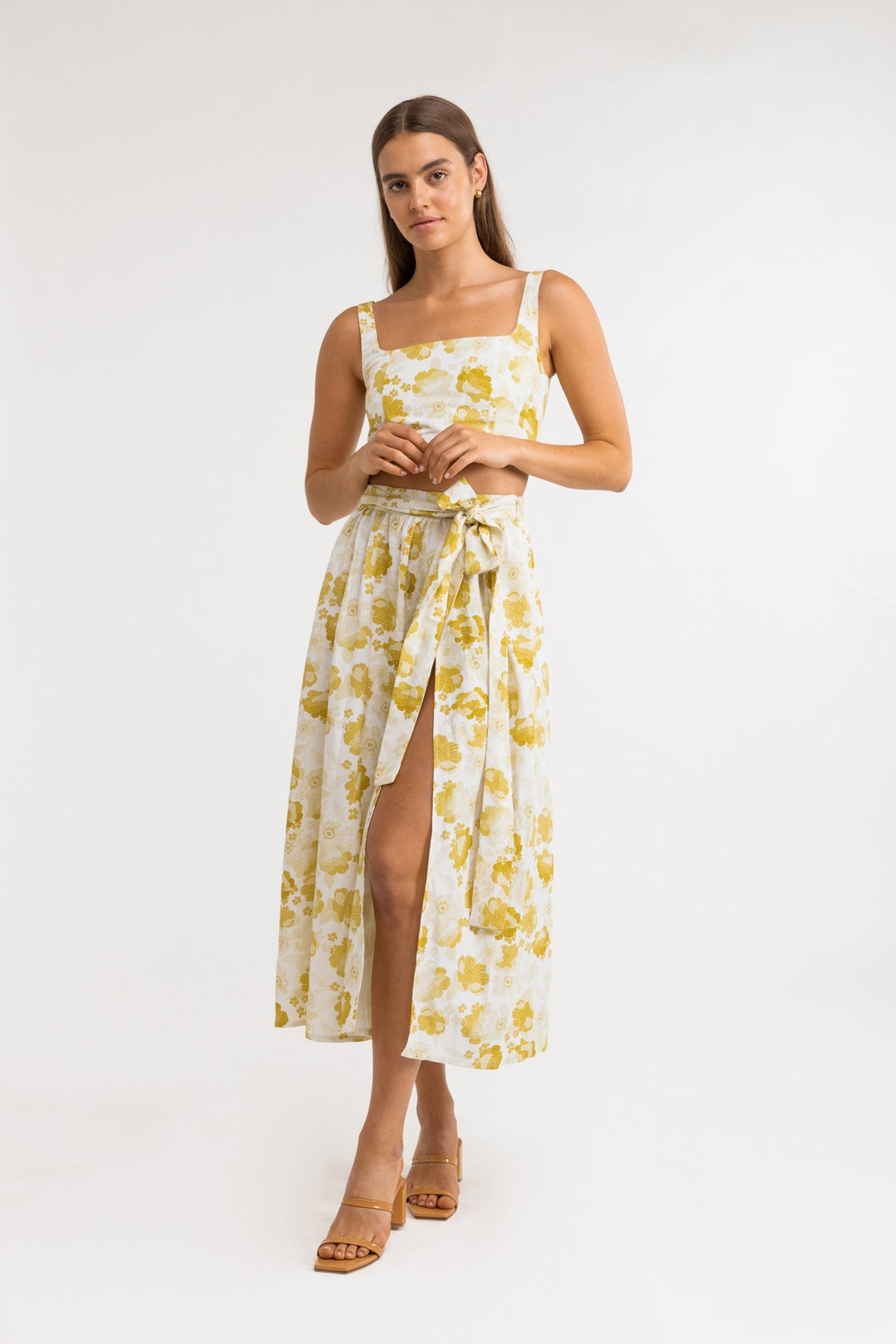 Harmony Floral Maxi Skirt - Honey