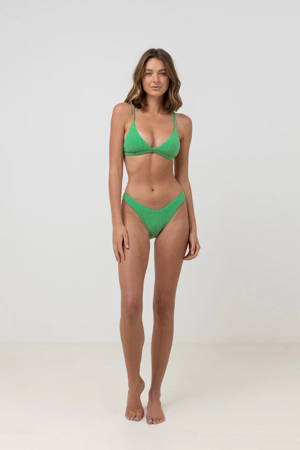 Ripple Terry Bralette Top - Green